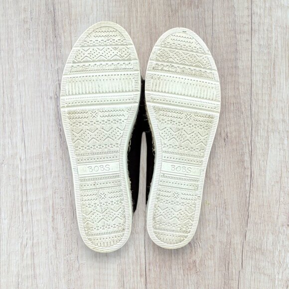 BOBS by Sketchers Black Canvas Breeze Platform Espadrilles Shoes Women's 9 - Picture 7 of 10